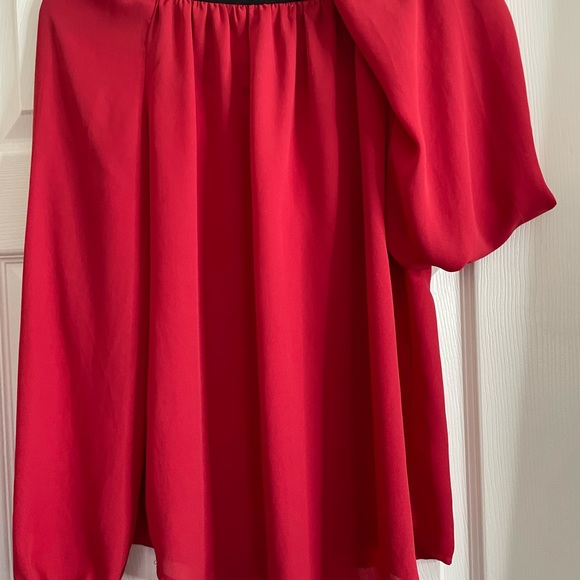 Tahara Womens Red Long Sleeve Blouse size M - Picture 4 of 4